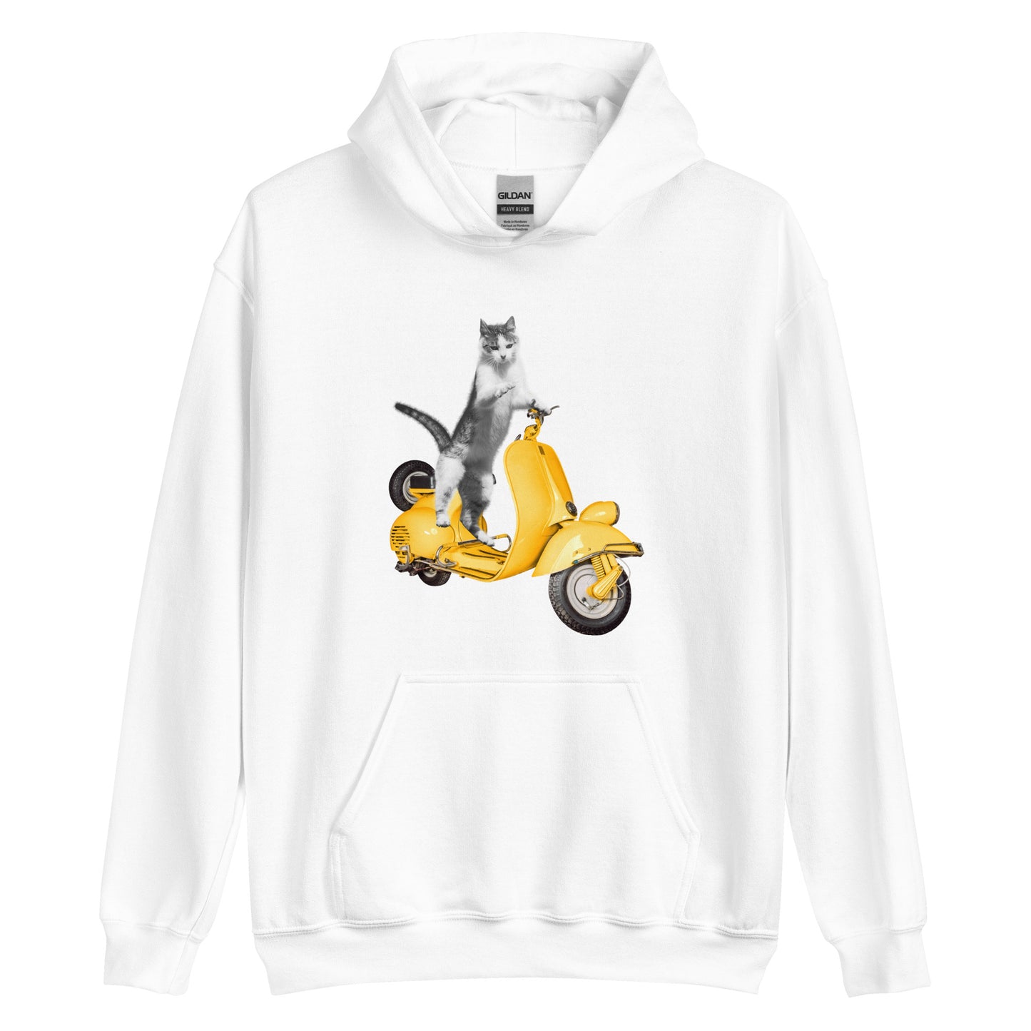 Unisex Hoodie - Cat on Scooter