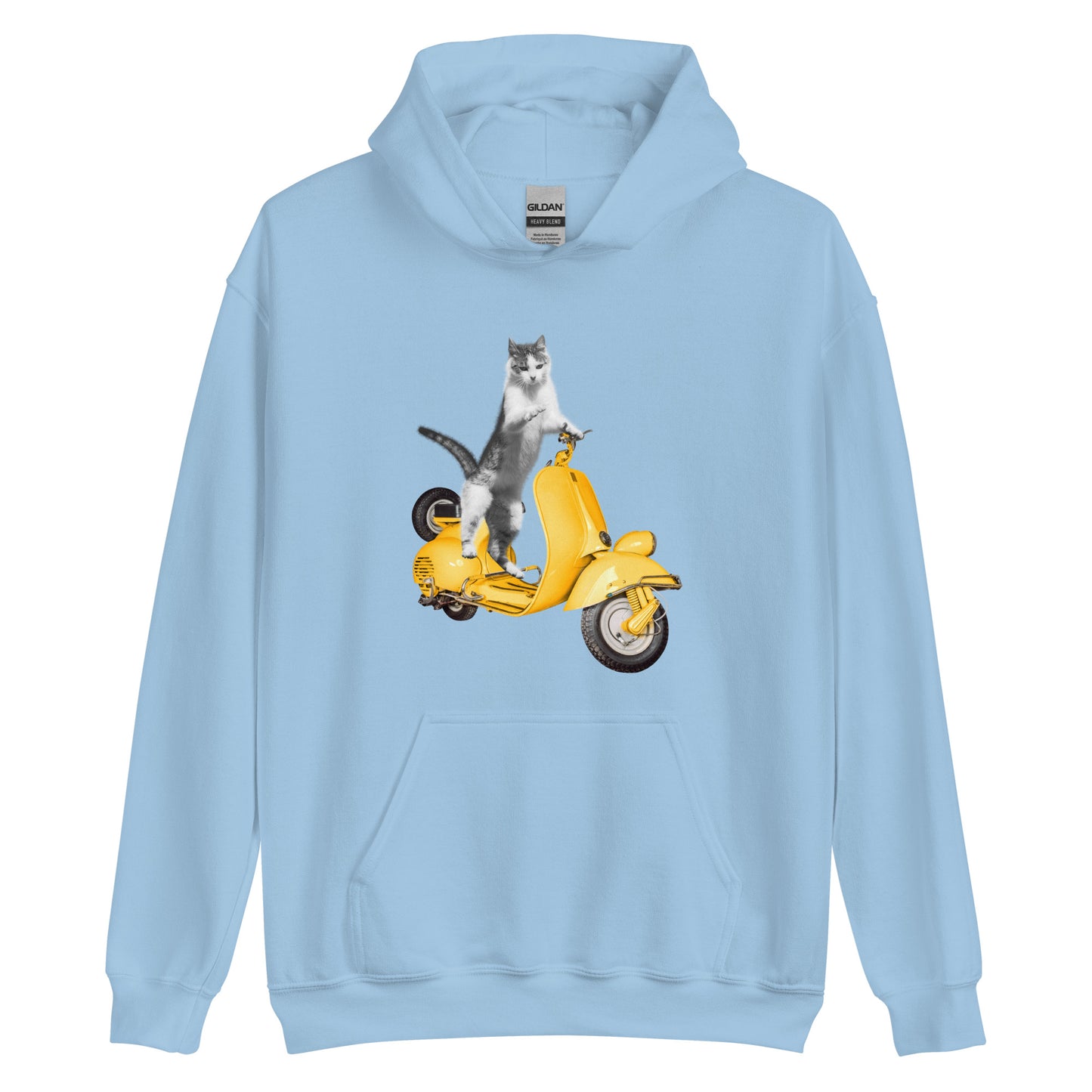 Unisex Hoodie - Cat on Scooter