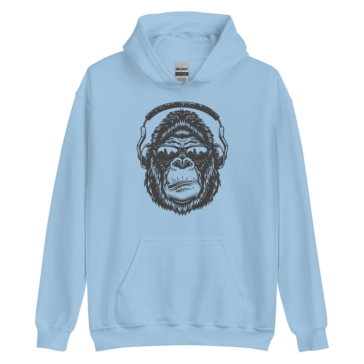 Unisex Hoodie - Gorilla with headphones