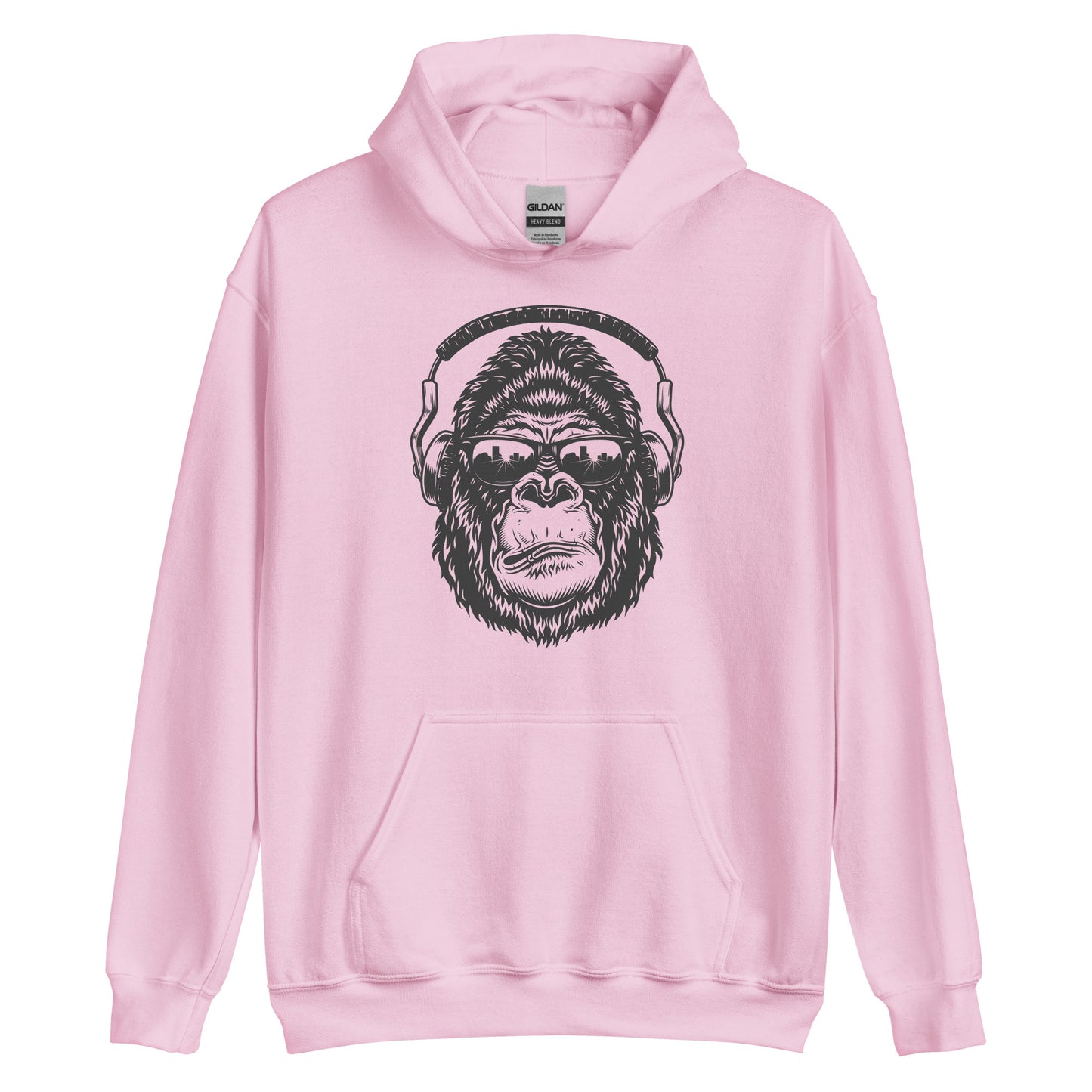Unisex Hoodie - Gorilla with headphones