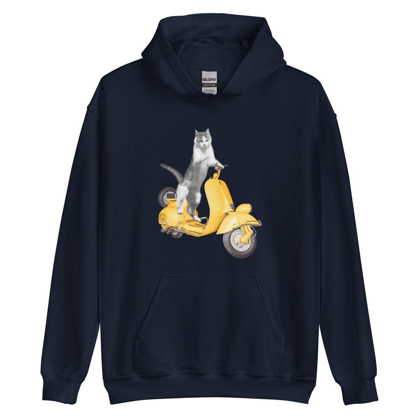 Unisex Hoodie - Cat on Scooter
