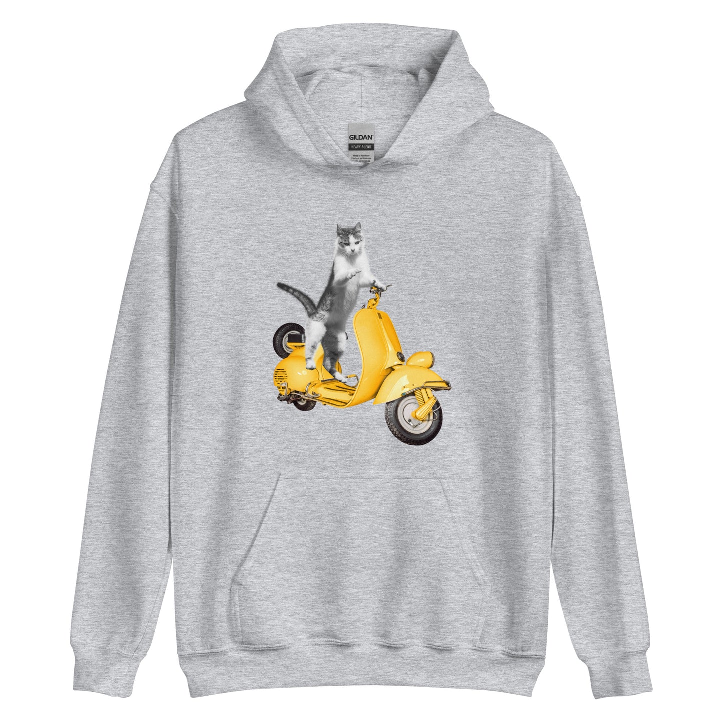 Unisex Hoodie - Cat on Scooter