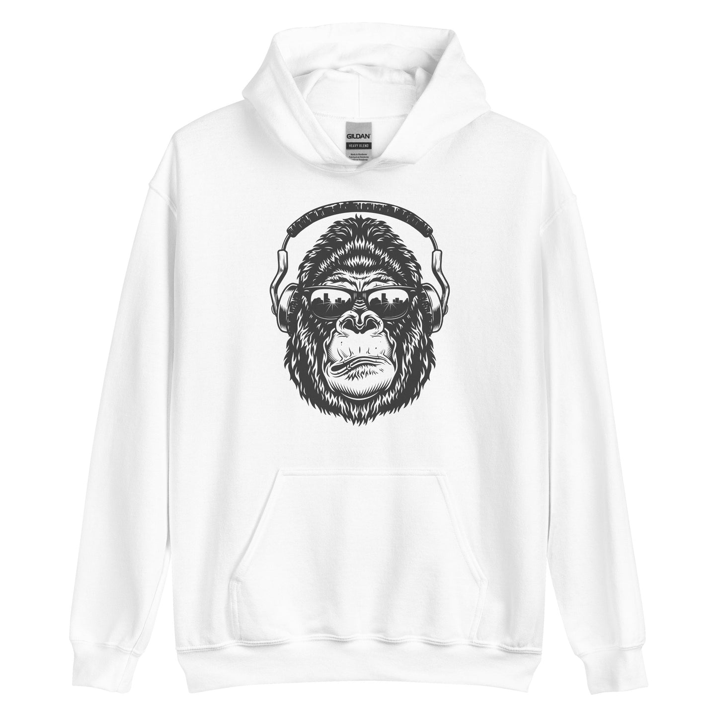 Unisex Hoodie - Gorilla with headphones